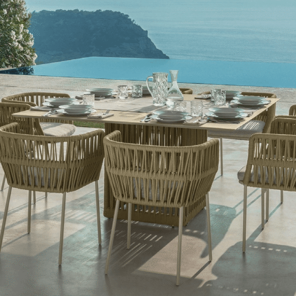 Outdoor 8 seater patio dining set.