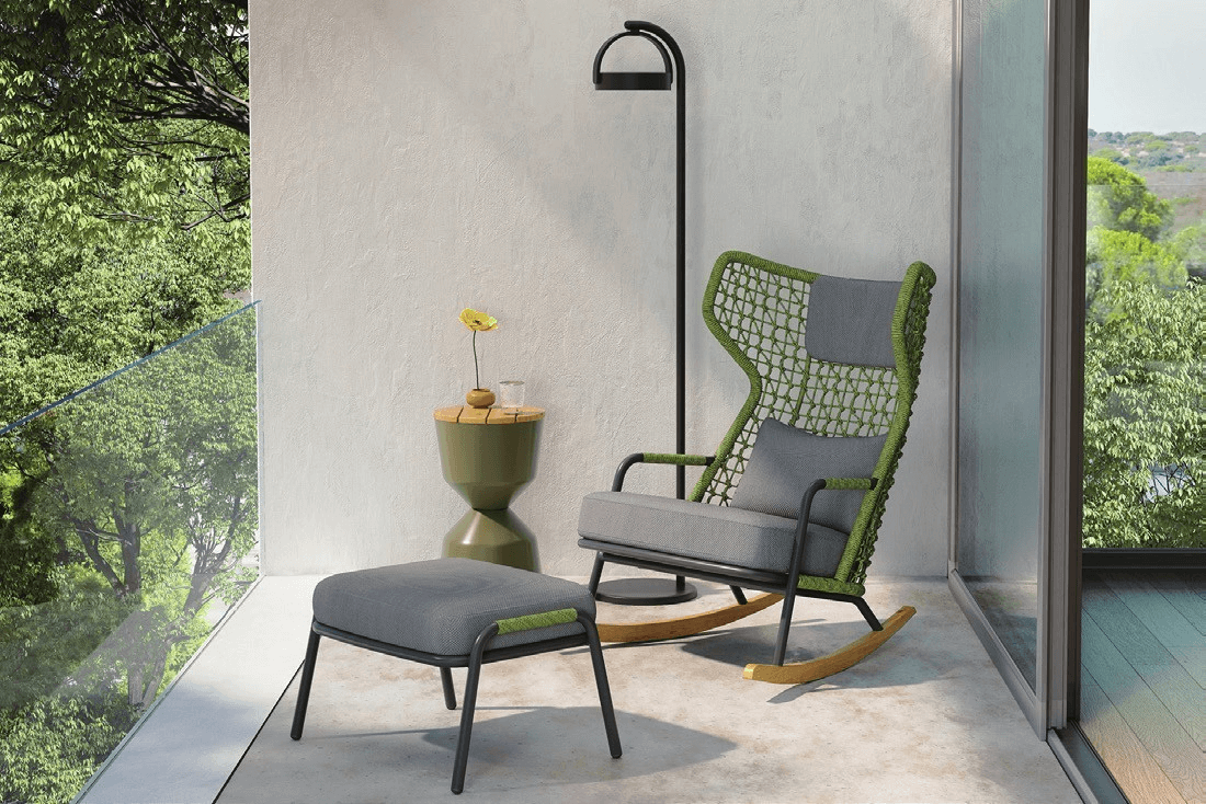 DH-8218 (1) Banyan Tree High Back Rocking Chair. - Image 1