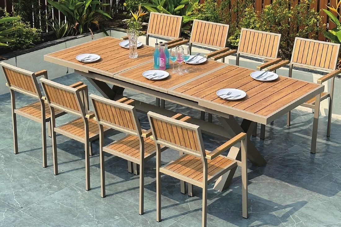 DH-8390 8 seater patio dining set - Image 1