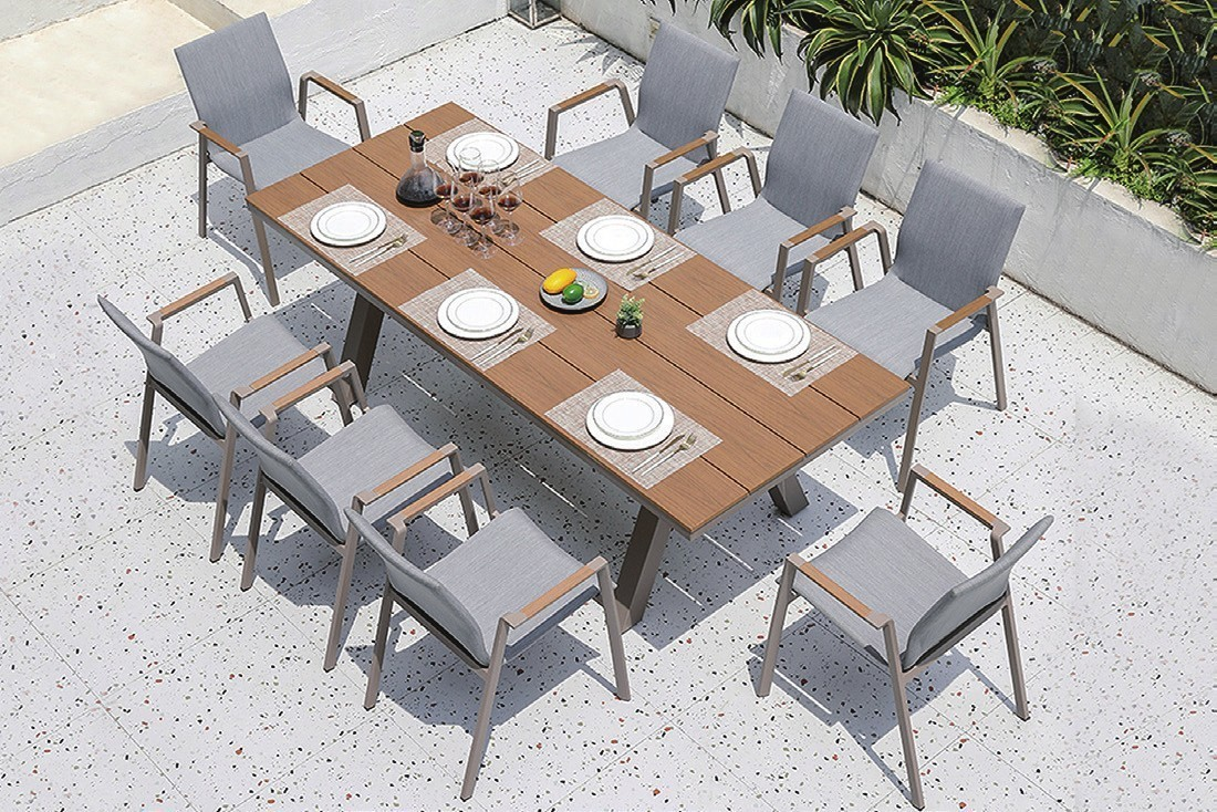 DH-8395 8 seater patio dining set - Image 1