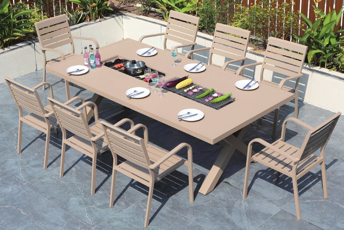 DH-8505 8 seater patio dining set - Image 1