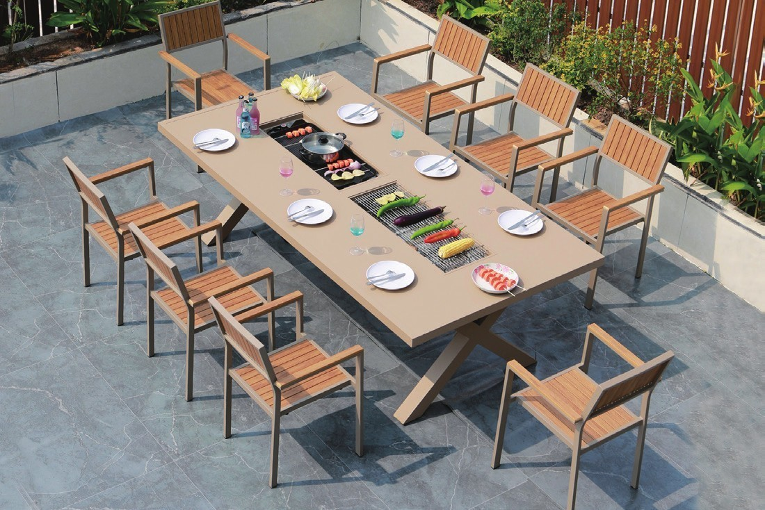 DH-8506 8 seater patio dining set - Image 1