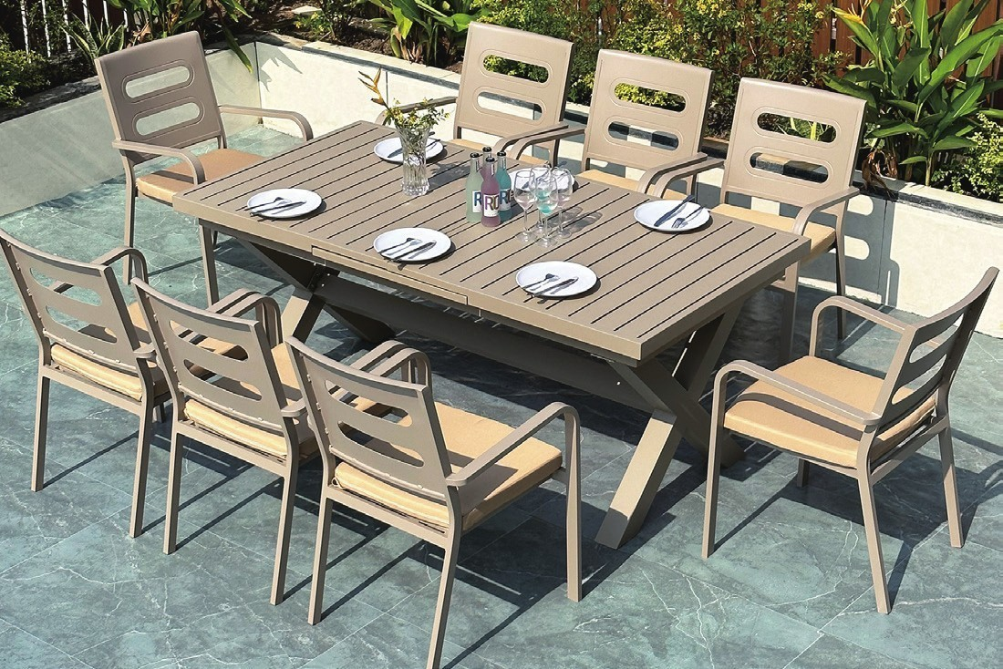 DH-8512 8 seater patio dining set - Image 1