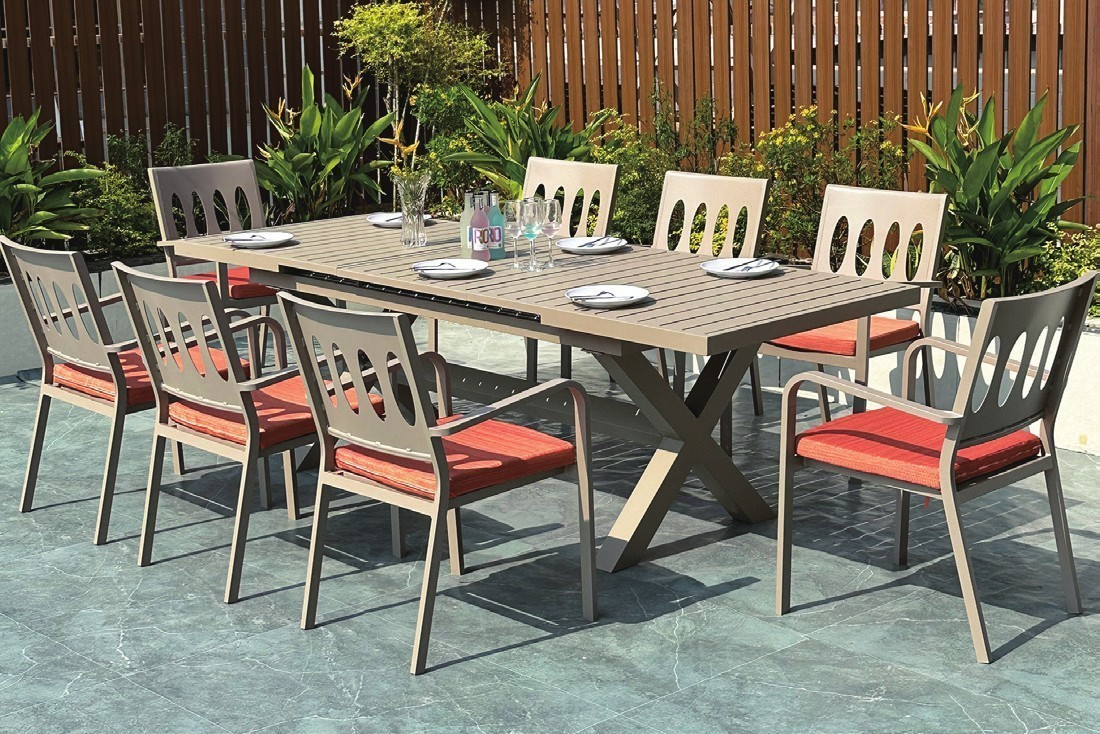 DH-8515 8 seater patio dining set - Image 1