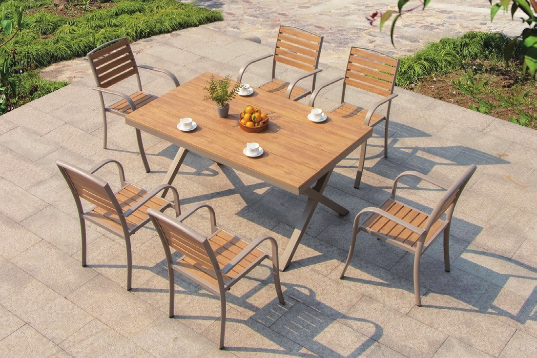 DH-8529 6 seater patio dining set - Image 1