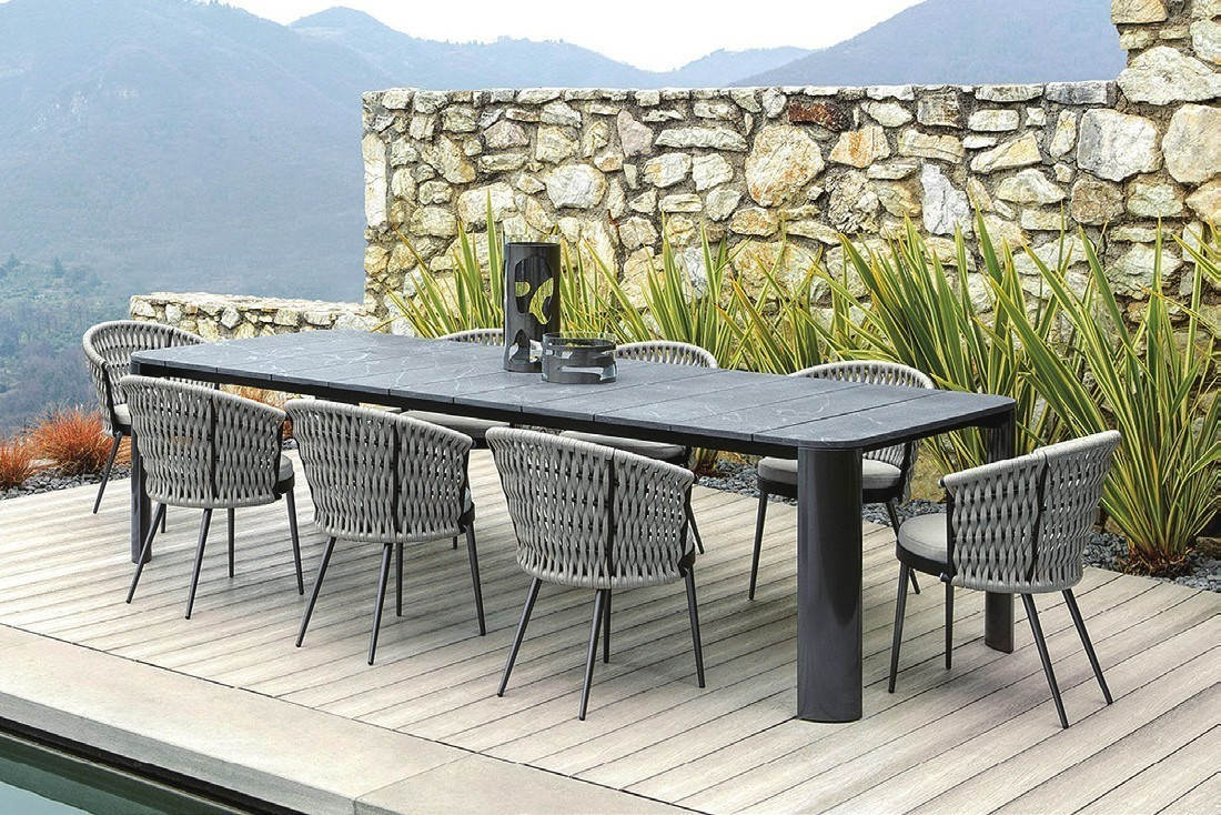 DH-8551 8 seater patio dining set with Armchair - Image 1
