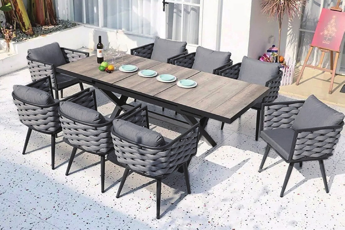 DH-8572 8 Seater Patio dining set with Armchair - Image 1